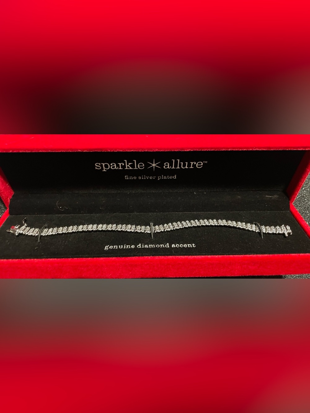 Sparkle Allure Womens Natural White Diamond Accent Pure Silver Over Bronze 7.25 - Picture 5 of 5